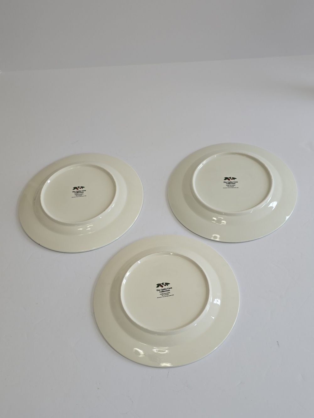 Citation Set Of 3 Cades Cove Dinner Plates Apple Orchard Ceramic10.5" - Picture 7 of 14